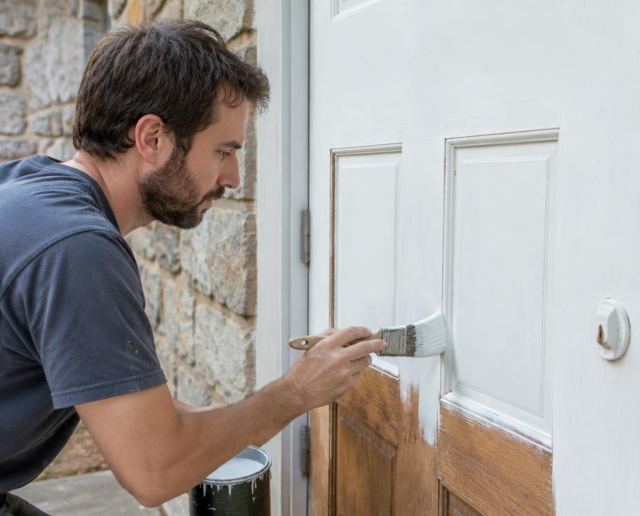 Wooden Door Paint — Inspection